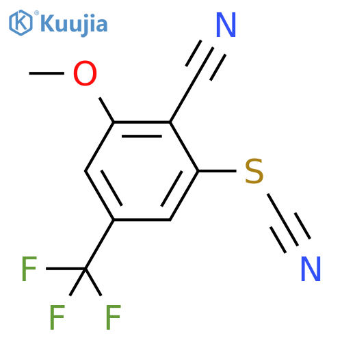Thiocyanic acid, 2-cyano-3-methoxy-5-(trifluoromethyl)phenyl ester structure