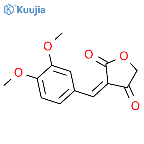 2,4(3H,5H)-Furandione, 3-[(3,4-dimethoxyphenyl)methylene]-, (E)- structure