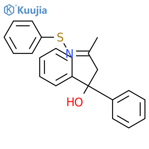 Benzenesulfenamide,N-(3-hydroxy-1-methyl-3,3-diphenylpropylidene)- structure
