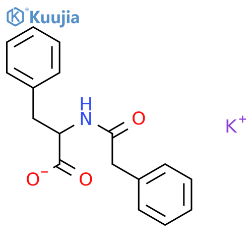 potassium (2R)-3-phenyl-2-[(phenylacetyl)amino]propanoate structure