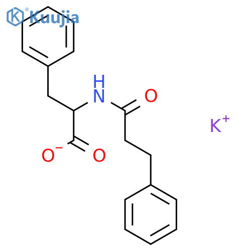 potassium (2S)-3-phenyl-2-[(3-phenylpropanoyl)amino]propanoate structure