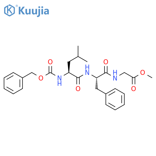 Glycine, N-[N-[N-[(phenylmethoxy)carbonyl]-L-leucyl]-L-phenylalanyl]-,methyl ester structure
