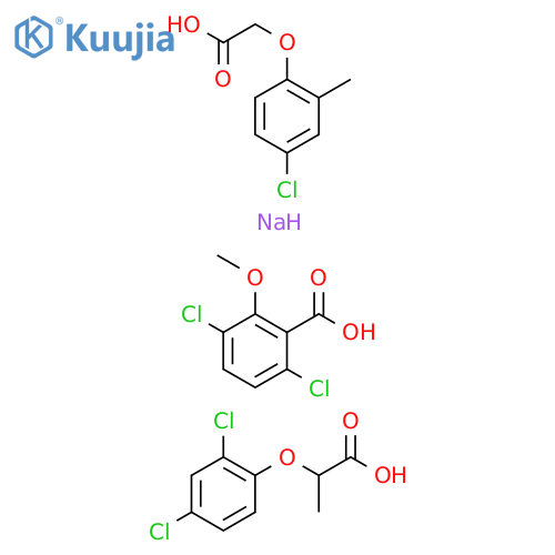 Benzoic acid, 3,6-dichloro-2-methoxy-, mixt. with 2-(2,4-dichlorophenoxy)propanoic acid and sodium (4-chloro-2-methylphenoxy)acetate (9CI) structure