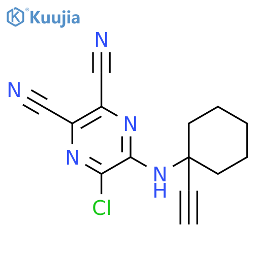 2,3-PYRAZINEDICARBONITRILE, 5-CHLORO-6-[(1-ETHYNYLCYCLOHEXYL)AMINO]- structure