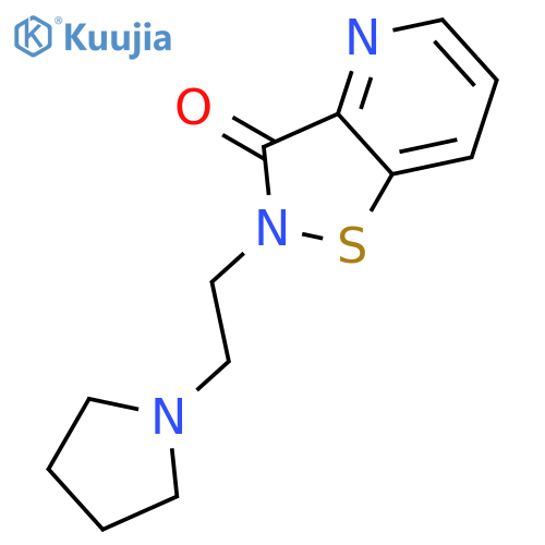 ISOTHIAZOLO[4,5-B]PYRIDIN-3(2H)-ONE, 2-[2-(1-PYRROLIDINYL)ETHYL]- structure