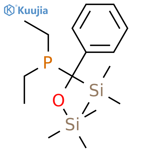 Diethyl{phenyl(trimethylsilyl)[(trimethylsilyl)oxy]methyl}phosphane structure