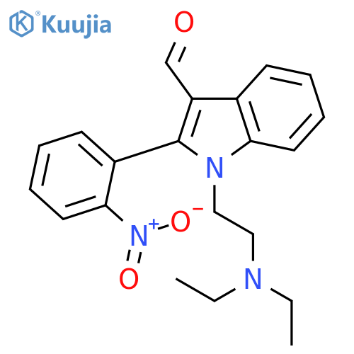1H-Indole-3-carboxaldehyde, 1-[2-(diethylamino)ethyl]-2-(2-nitrophenyl)- structure