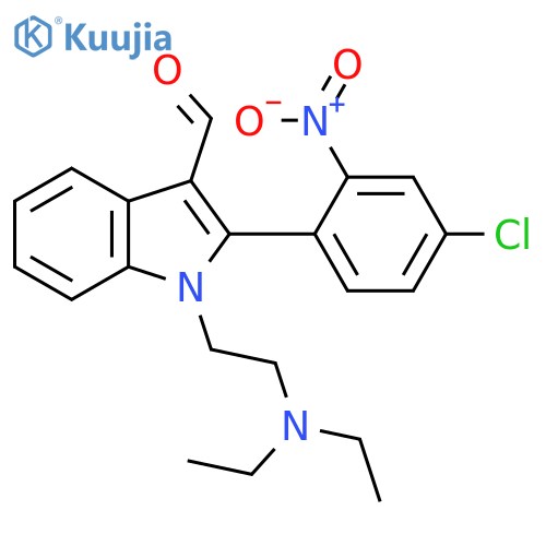 1H-Indole-3-carboxaldehyde,2-(4-chloro-2-nitrophenyl)-1-[2-(diethylamino)ethyl]- structure