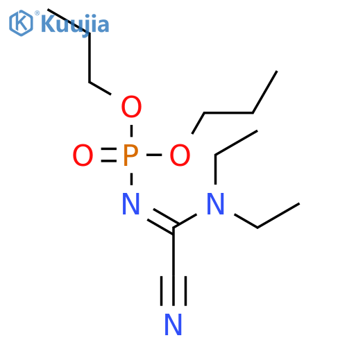 Phosphoramidic acid, [cyano(diethylamino)methylene]-, dipropyl ester structure