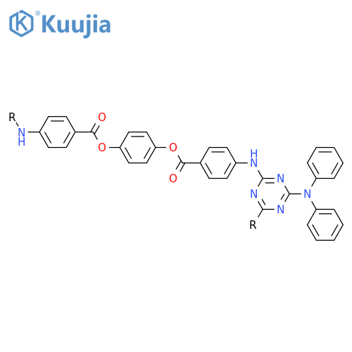 POLY[[6-(DIPHENYLAMINO)-1,3,5-TRIAZINE-2,4-DIYL]IMINO-1,4-PHENYLENECARBONYLOXY-1,4-PHENYLENEOXYCARBONYL-1,4-PHENYLENEIMINO] structure