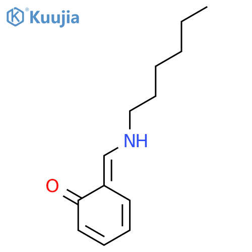 2,4-Cyclohexadien-1-one, 6-[(hexylamino)methylene]- structure