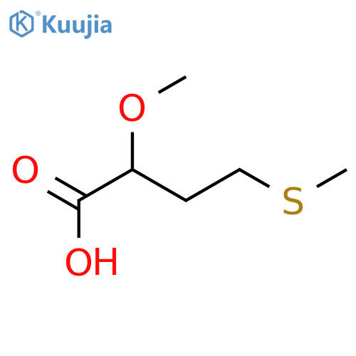 Butanoic acid, 2-methoxy-4-(methylthio)- structure