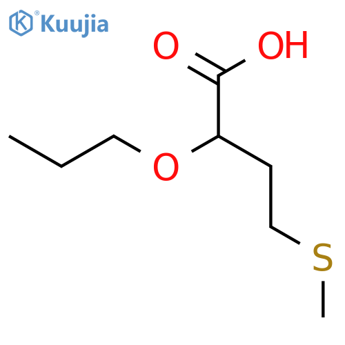 Butanoic acid, 4-(methylthio)-2-propoxy- structure