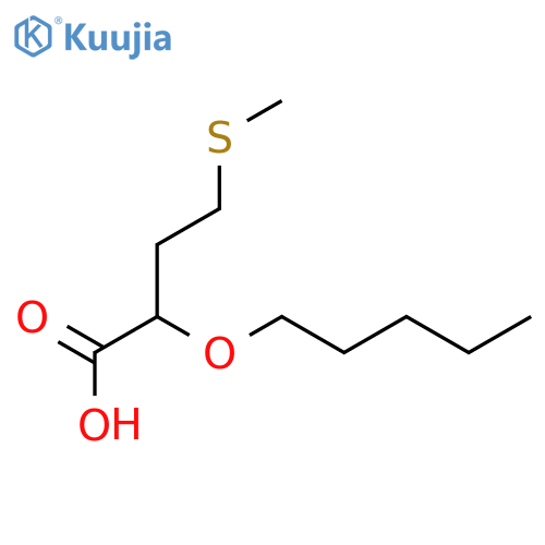 Butanoic acid, 4-(methylthio)-2-(pentyloxy)- structure