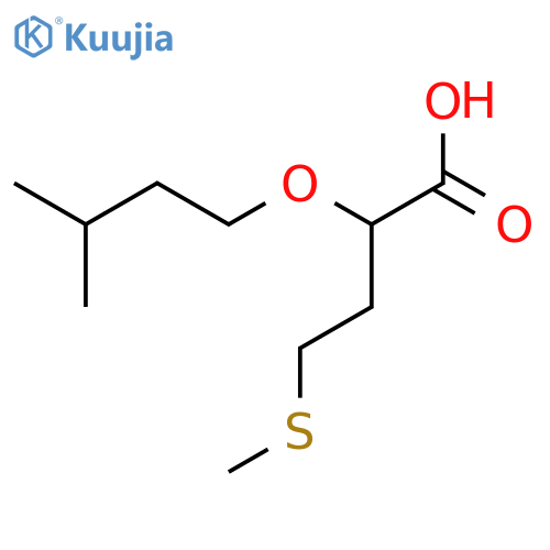 Butanoic acid, 2-(3-methylbutoxy)-4-(methylthio)- structure