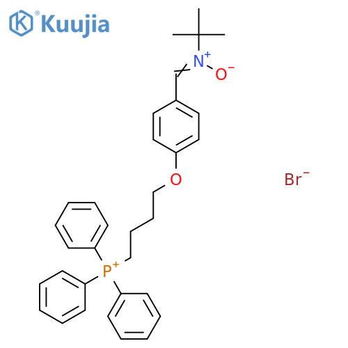 N-Tert-Butyl{4-[4-(triphenylphosphaniumyl)butoxy]phenyl}methanimine N-oxide bromide structure