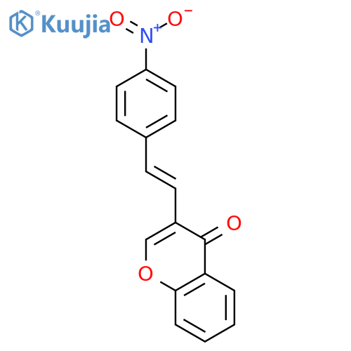 4H-1-Benzopyran-4-one, 3-[(1E)-2-(4-nitrophenyl)ethenyl]- structure