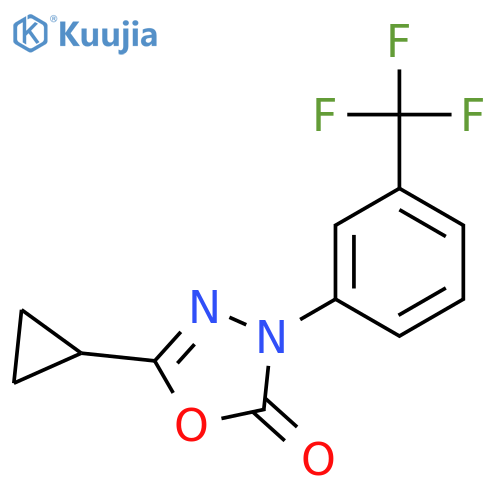 1,3,4-Oxadiazol-2(3H)-one, 5-cyclopropyl-3-[3-(trifluoromethyl)phenyl]- structure