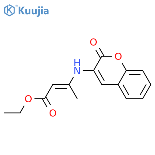 2-BUTENOIC ACID, 3-[(2-OXO-2H-1-BENZOPYRAN-3-YL)AMINO]-, ETHYL ESTER structure