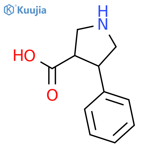 (3R,4S)-4-Phenylpyrrolidine-3-carboxylicacid structure
