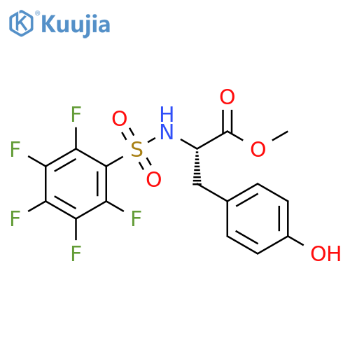 L-Tyrosine, N-[(pentafluorophenyl)sulfonyl]-, methyl ester structure