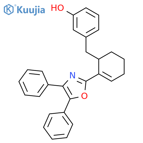 Phenol, 3-[[(1S)-2-(4,5-diphenyl-2-oxazolyl)-2-cyclohexen-1-yl]methyl]- structure