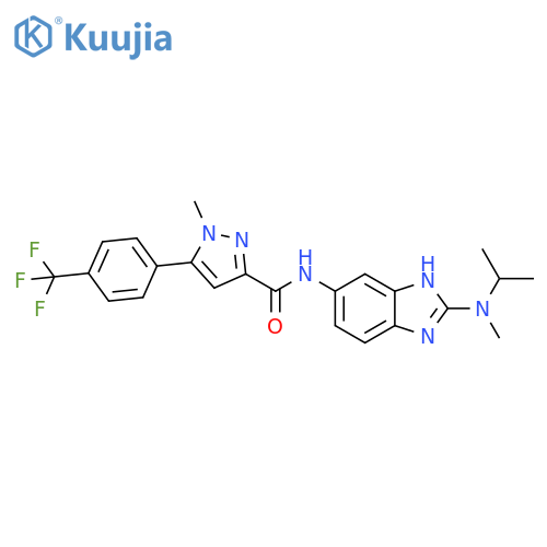 1H-Pyrazole-3-carboxamide,1-methyl-N-[2-[methyl(1-methylethyl)amino]-1H-benzimidazol-5-yl]-5-[4-(trifluoromethyl)phenyl]- structure