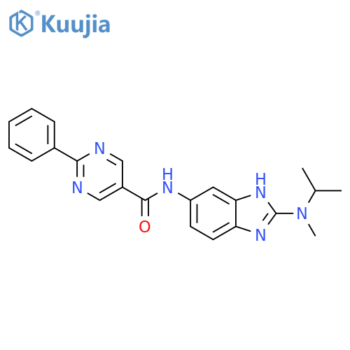 5-Pyrimidinecarboxamide,N-[2-[methyl(1-methylethyl)amino]-1H-benzimidazol-5-yl]-2-phenyl- structure