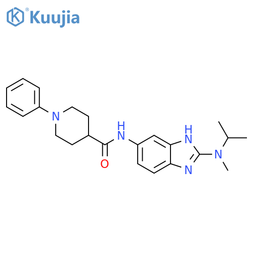 4-Piperidinecarboxamide,N-[2-[methyl(1-methylethyl)amino]-1H-benzimidazol-5-yl]-1-phenyl- structure