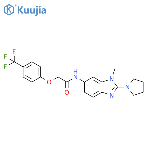Acetamide,N-[1-methyl-2-(1-pyrrolidinyl)-1H-benzimidazol-6-yl]-2-[4-(trifluoromethyl)phenoxy]- structure