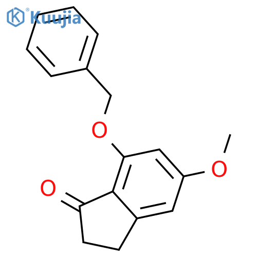 1H-Inden-1-one, 2,3-dihydro-5-methoxy-7-(phenylmethoxy)- structure