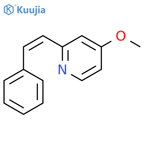 Pyridine, 4-methoxy-2-[(1Z)-2-phenylethenyl]- structure