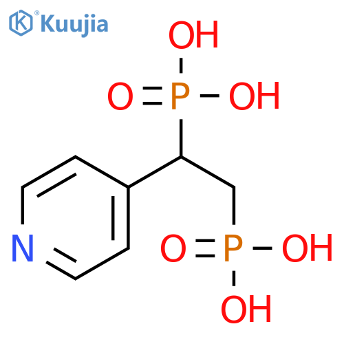 Phosphonic acid, [2-phosphono-1-(4-pyridinyl)ethyl]- structure