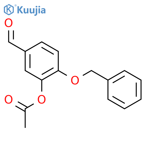 Benzaldehyde, 3-(acetyloxy)-4-(phenylmethoxy)- structure