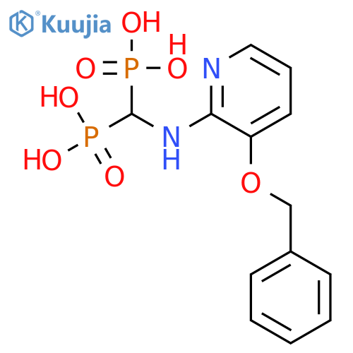 PHOSPHONIC ACID, [[[3-(PHENYLMETHOXY)-2-PYRIDINYL]AMINO]METHYLENE]BIS- structure