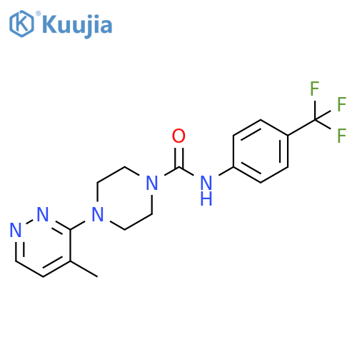 1-Piperazinecarboxamide,4-(4-methyl-3-pyridazinyl)-N-[4-(trifluoromethyl)phenyl]- structure