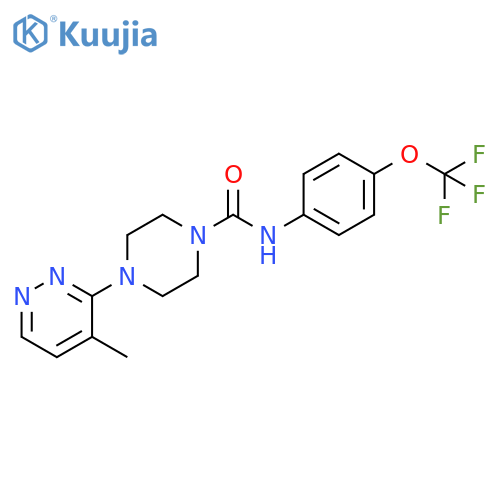 1-Piperazinecarboxamide,4-(4-methyl-3-pyridazinyl)-N-[4-(trifluoromethoxy)phenyl]- structure