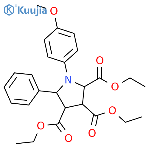 2,3,4-Pyrrolidinetricarboxylic acid, 1-(4-methoxyphenyl)-5-phenyl-,triethyl ester structure