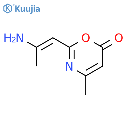 6H-1,3-Oxazin-6-one, 2-[(1Z)-2-amino-1-propenyl]-4-methyl- structure