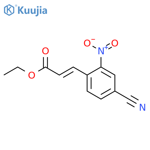 2-Propenoic acid, 3-(4-cyano-2-nitrophenyl)-, ethyl ester, (2E)- structure