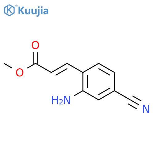 2-Propenoic acid, 3-(2-amino-4-cyanophenyl)-, methyl ester, (2E)- structure