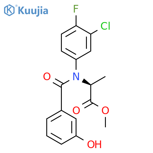 ALANINE, N-(3-CHLORO-4-FLUOROPHENYL)-N-(3-HYDROXYBENZOYL)-, METHYL ESTER structure