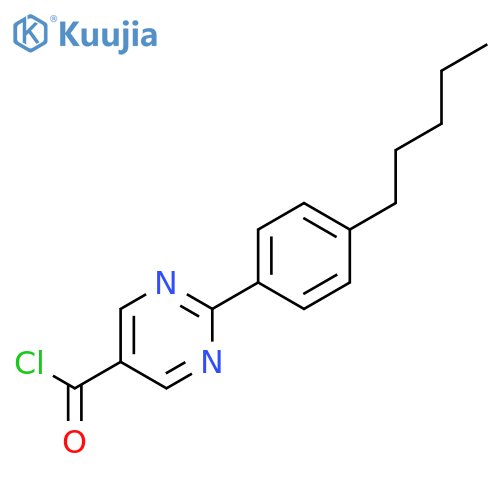 5-Pyrimidinecarbonyl chloride, 2-(4-pentylphenyl)- structure
