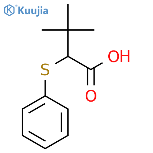 BUTANOIC ACID, 3,3-DIMETHYL-2-(PHENYLTHIO)- structure