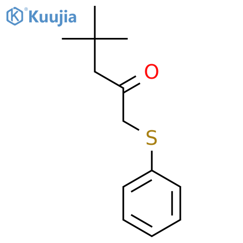 2-PENTANONE, 4,4-DIMETHYL-1-(PHENYLTHIO)- structure