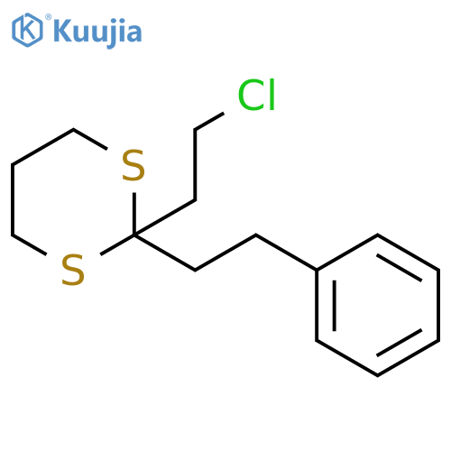 1,3-Dithiane, 2-(2-chloroethyl)-2-(2-phenylethyl)- structure