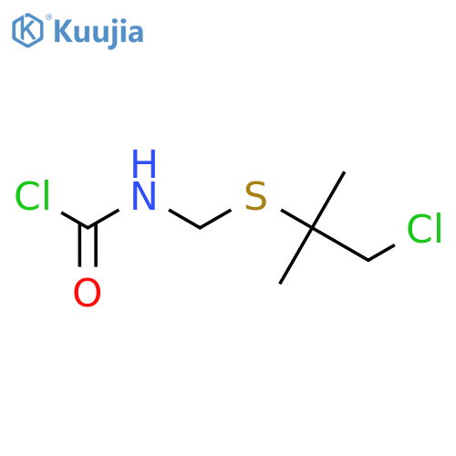 CARBAMIC CHLORIDE, [(2-CHLORO-1,1-DIMETHYLETHYL)THIO]METHYL- structure