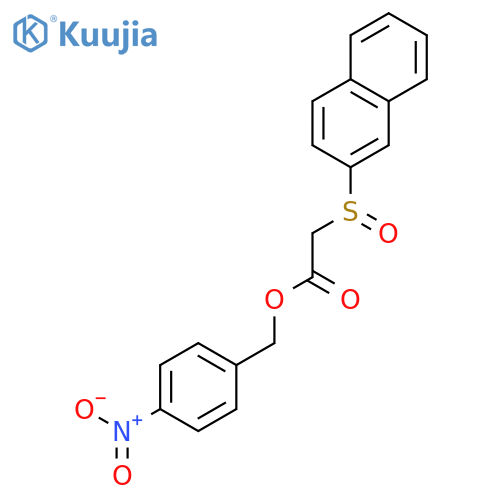 Acetic acid, (2-naphthalenylsulfinyl)-, (4-nitrophenyl)methyl ester, (-)- structure