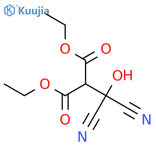 Propanedioic acid, (dicyanohydroxymethyl)-, diethyl ester structure