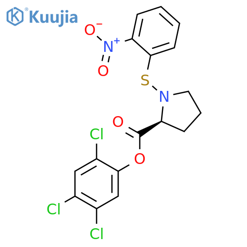 L-Proline, 1-[(2-nitrophenyl)thio]-, 2,4,5-trichlorophenyl ester structure